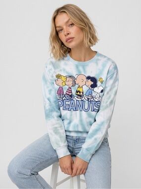 🔥🔥🆕PEANUTS CHARACTER TIE-DYE GRAPHIC SWEATSHIRT